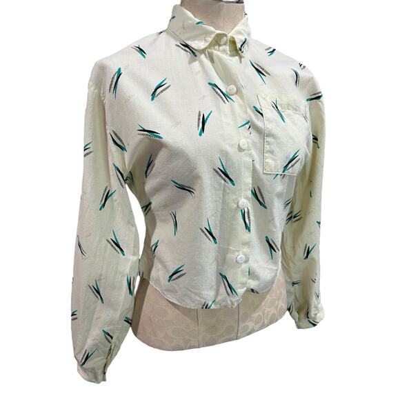 Ardmore Made in USA Womens Crop Button Up Shirt 1980s Retro - Picture 1 of 7